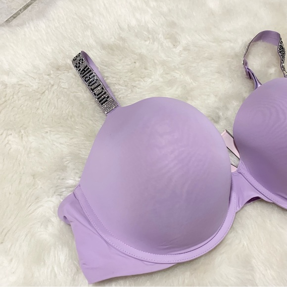 Victoria’s Secret T-shirt Push up full coverage with silver rhinestone straps - Picture 3 of 7